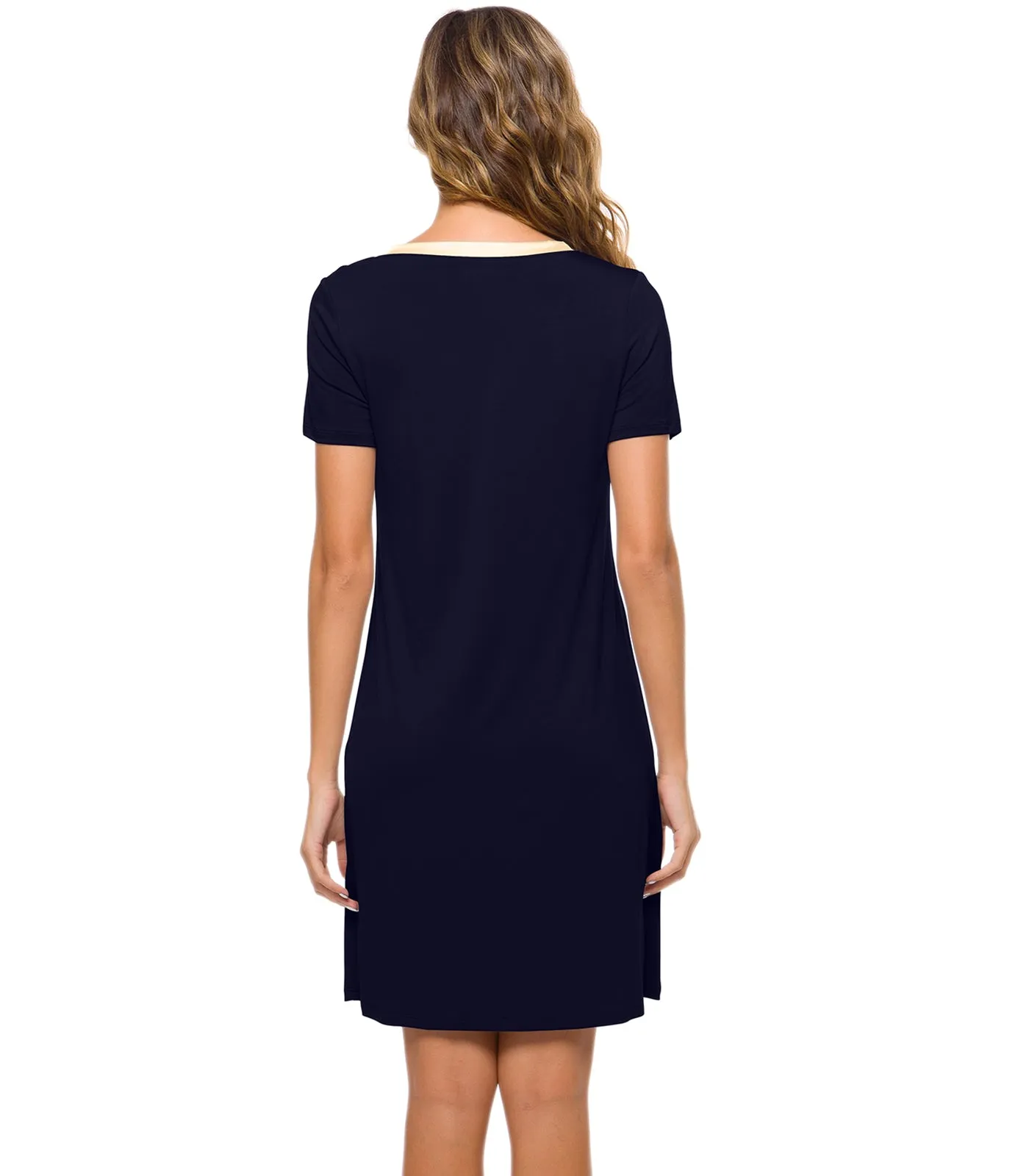 WiWi Soft Bamboo Sleep Shirts with Pockets