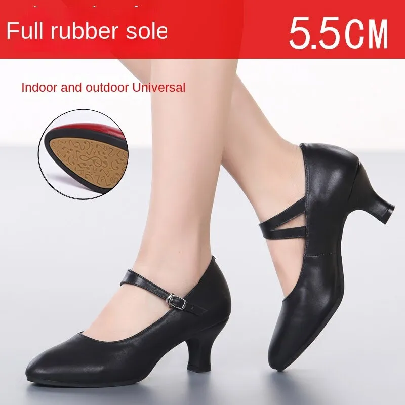 Woman Buckle Belt Round Head Women Pumps