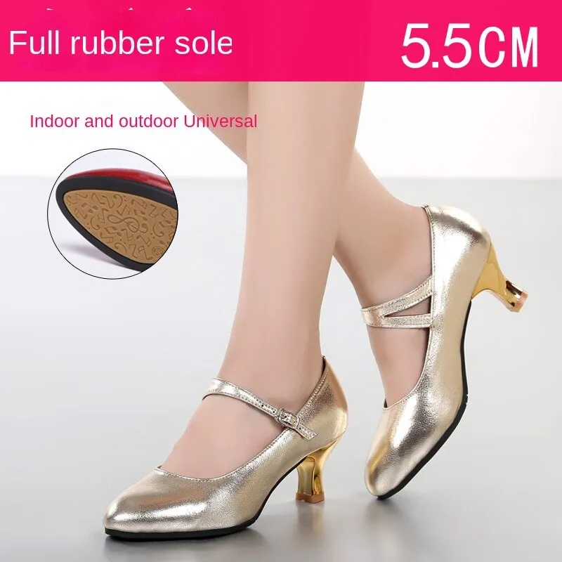 Woman Buckle Belt Round Head Women Pumps