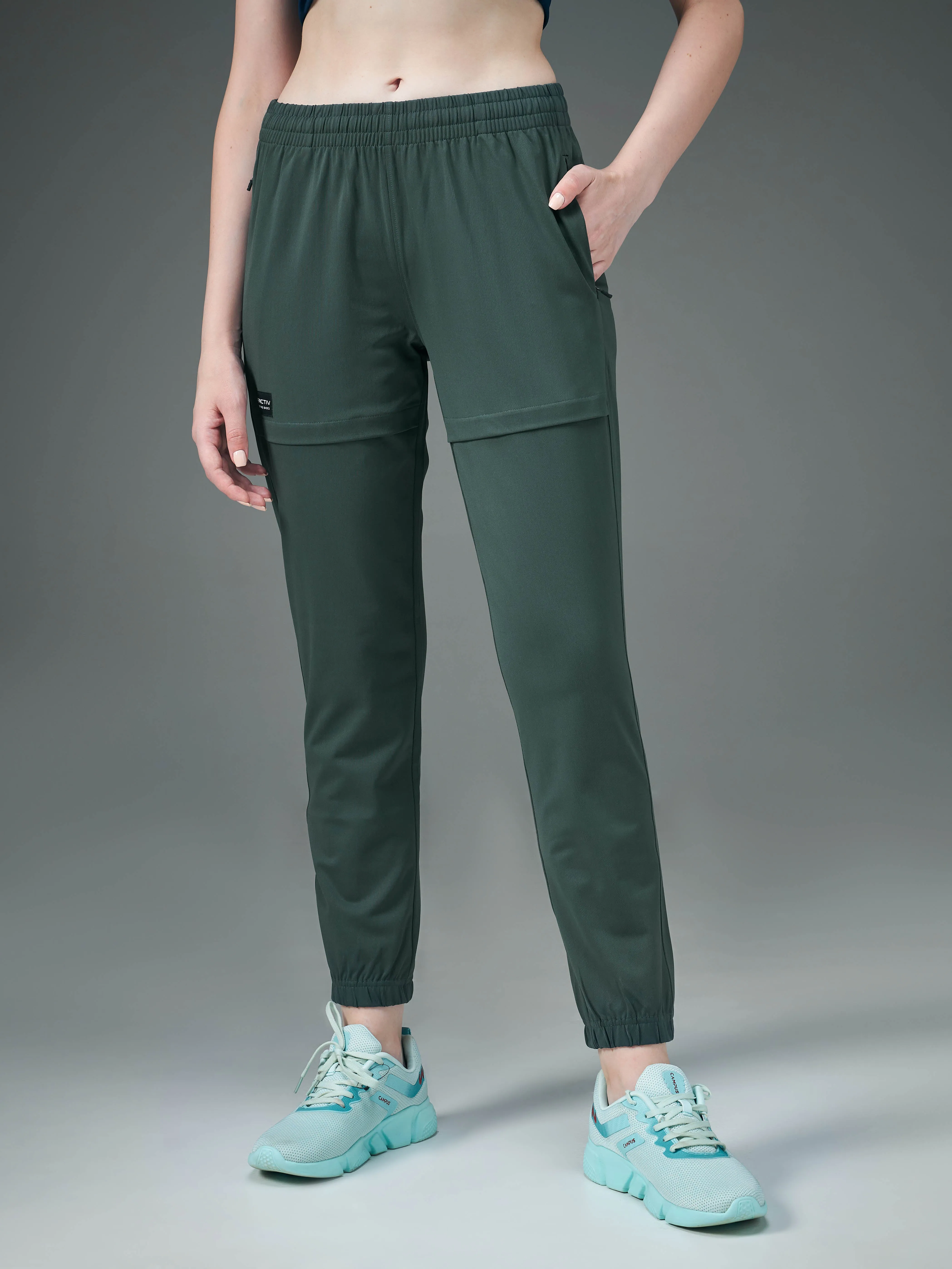 Women Solid Relax Fit Joggers with DURACOOL 