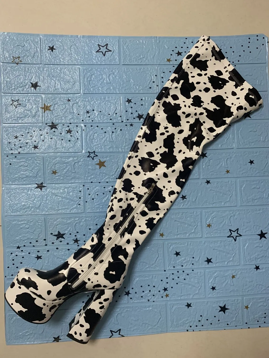 Women Thigh High Boots Patent Leather
