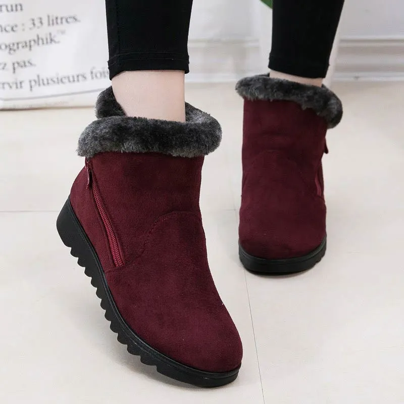 Women Winter Ankle Boots Non Slip Soles