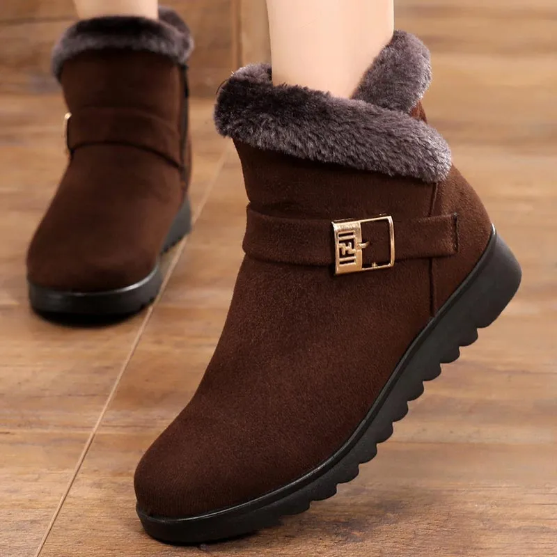 Women Winter Ankle Boots Non Slip Soles