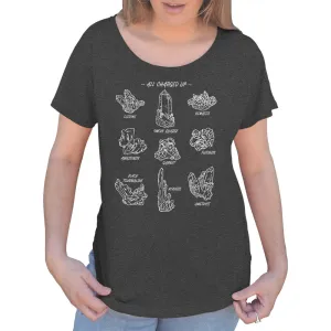 Women's All Charged Up Crystal Chart Scoop Neck T-Shirt