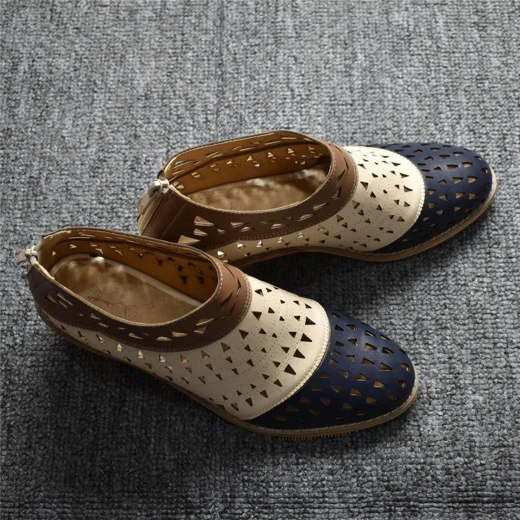 Women's Hollow Out Block Heels Shoes