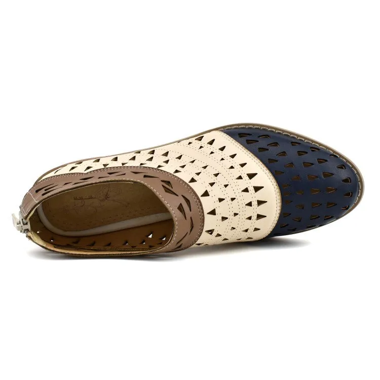 Women's Hollow Out Block Heels Shoes