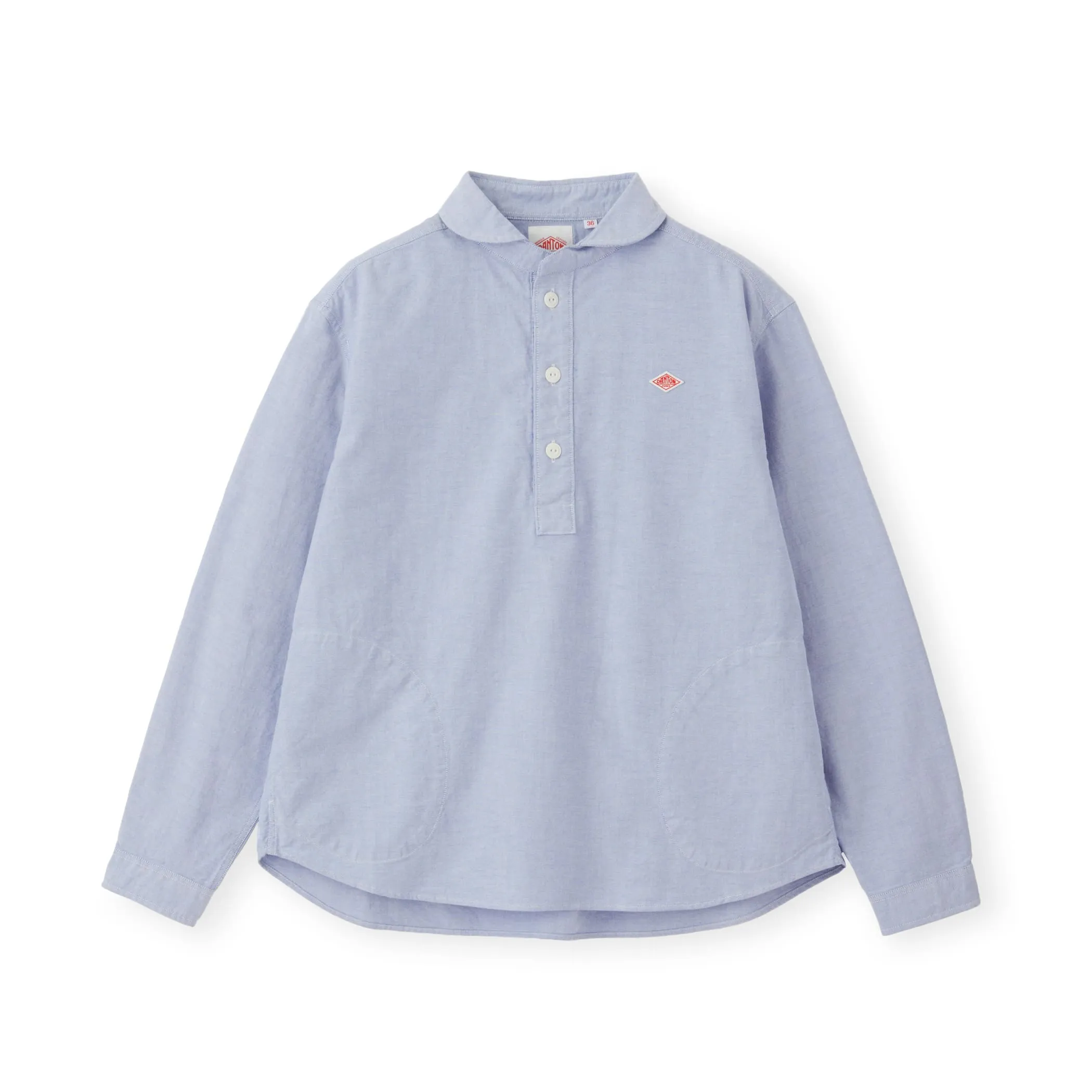 WOMEN'S OXFORD ROUND COLLAR PULLOVER SHIRT PLAIN
