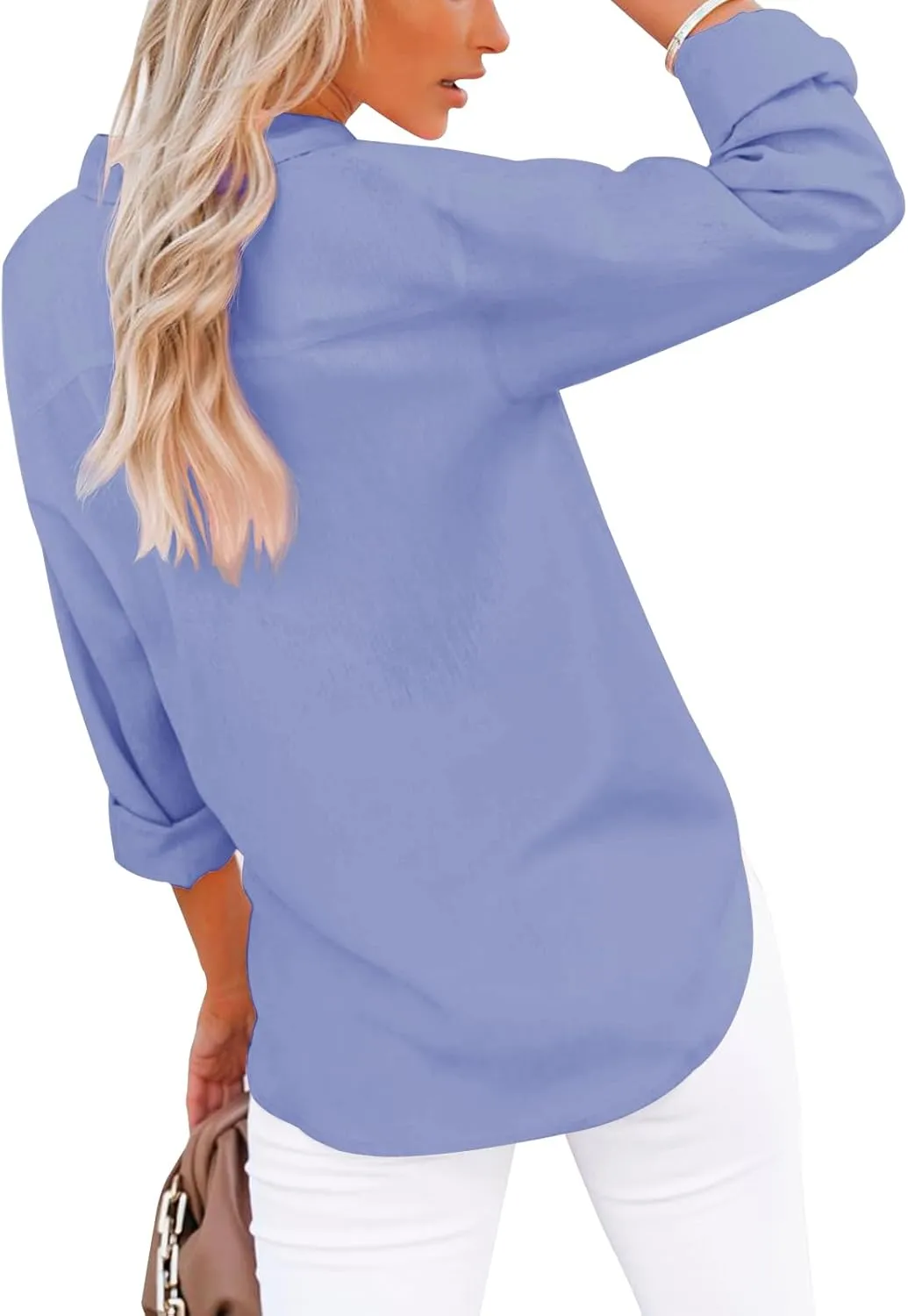 Womens Oxford Shirts Button Down Shirts Cotton Dress Shirts Long Sleeve Collared Work Office Blouses