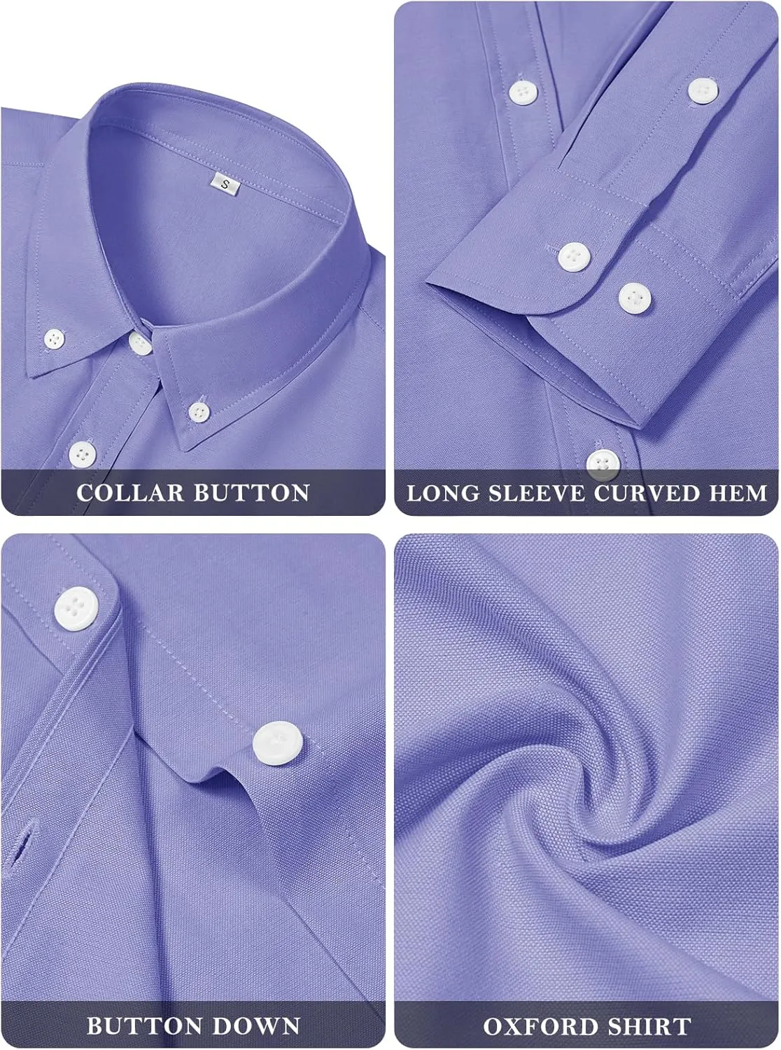 Womens Oxford Shirts Button Down Shirts Cotton Dress Shirts Long Sleeve Collared Work Office Blouses