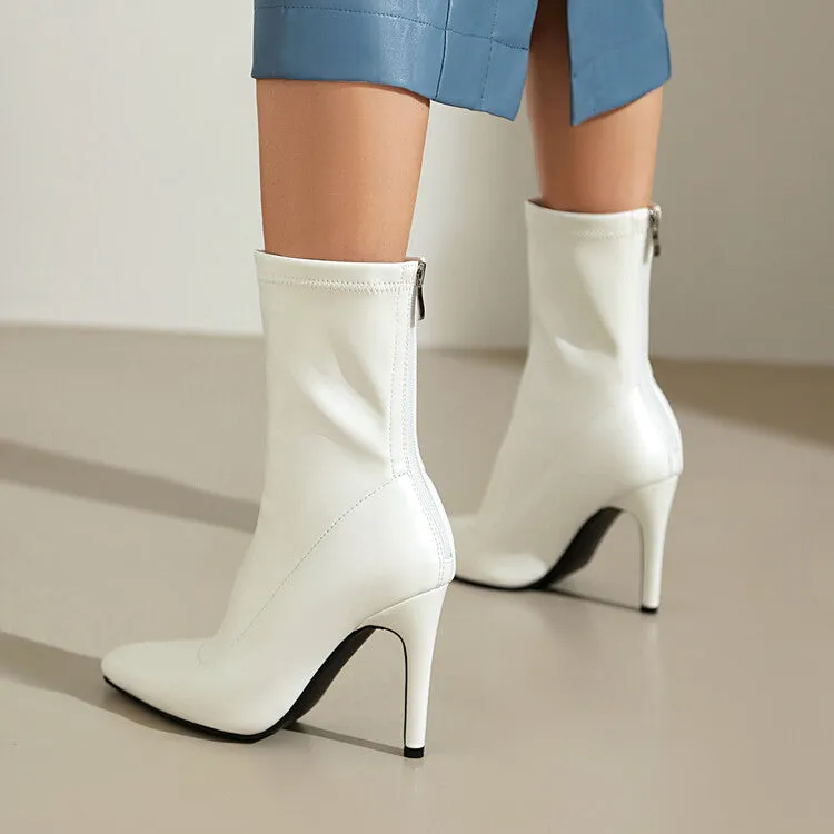 Women's Pointed Toe Stiletto Heel Short Boots