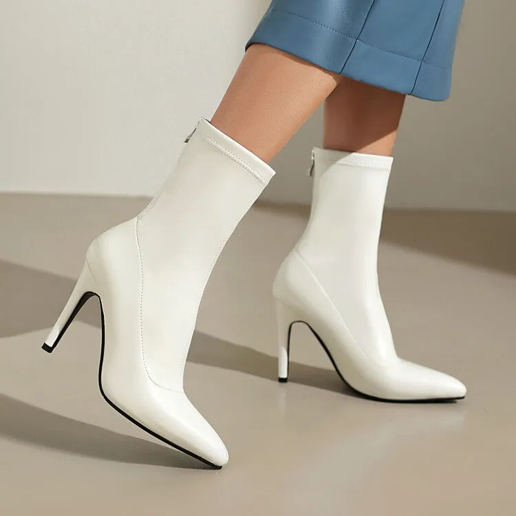 Women's Pointed Toe Stiletto Heel Short Boots