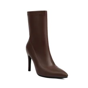 Women's Pointed Toe Stiletto Heel Short Boots