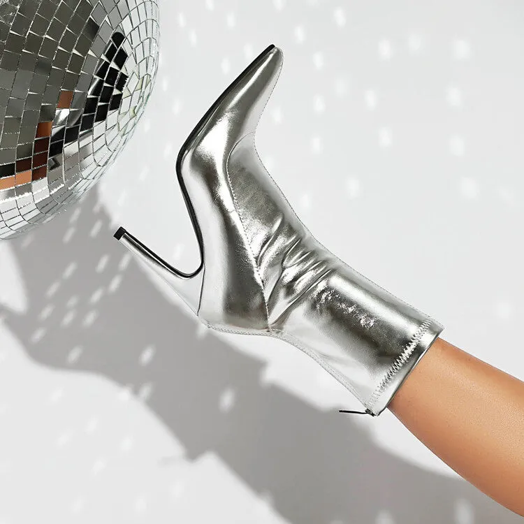 Women's Pointed Toe Stiletto Heel Short Boots