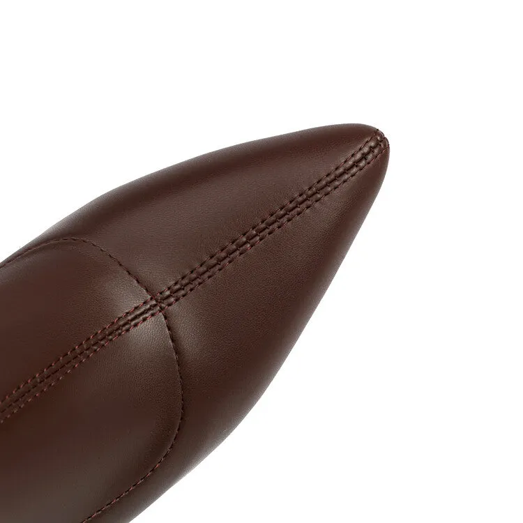 Women's Pointed Toe Stiletto Heel Short Boots