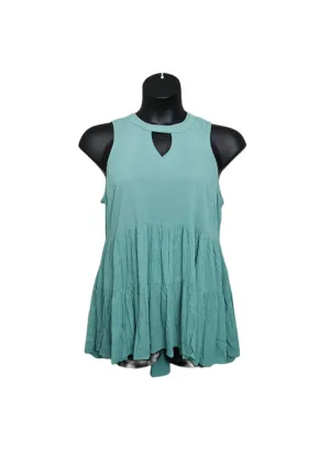 WOMENS SIZE 0 (12) - TORRID, Soft Green, Sleeveless Dress Top EUC B33