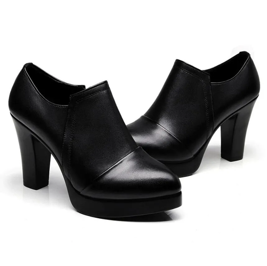 Women's Small Size Chunky Heel Shoes BS269