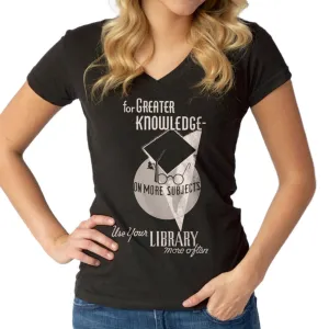 Women's Visit Your Library Vintage Vneck T-Shirt