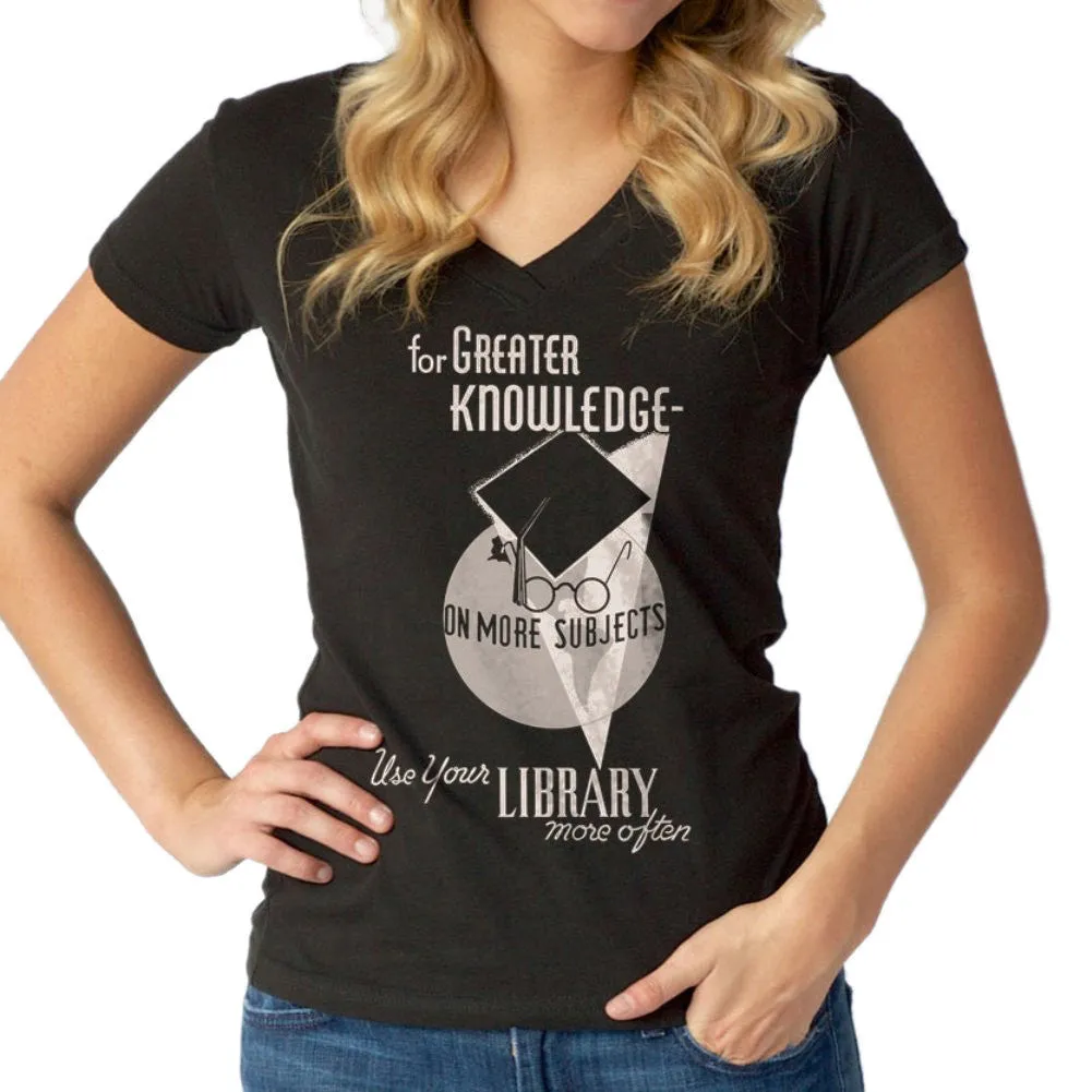 Women's Visit Your Library Vintage Vneck T-Shirt