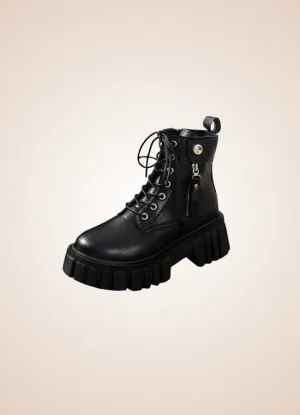 Women's Zipper Steampunk Ankle Boots