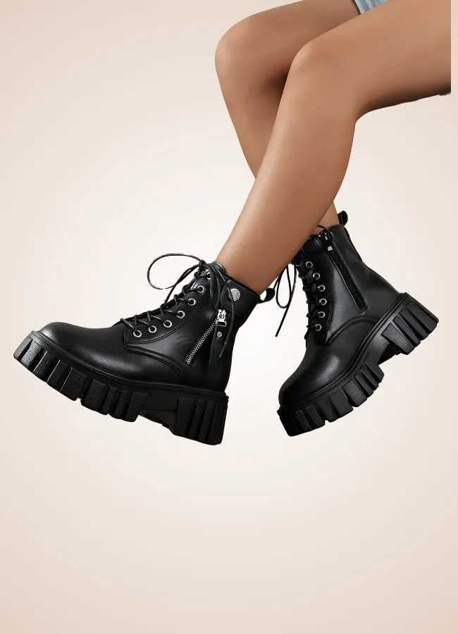 Women's Zipper Steampunk Ankle Boots
