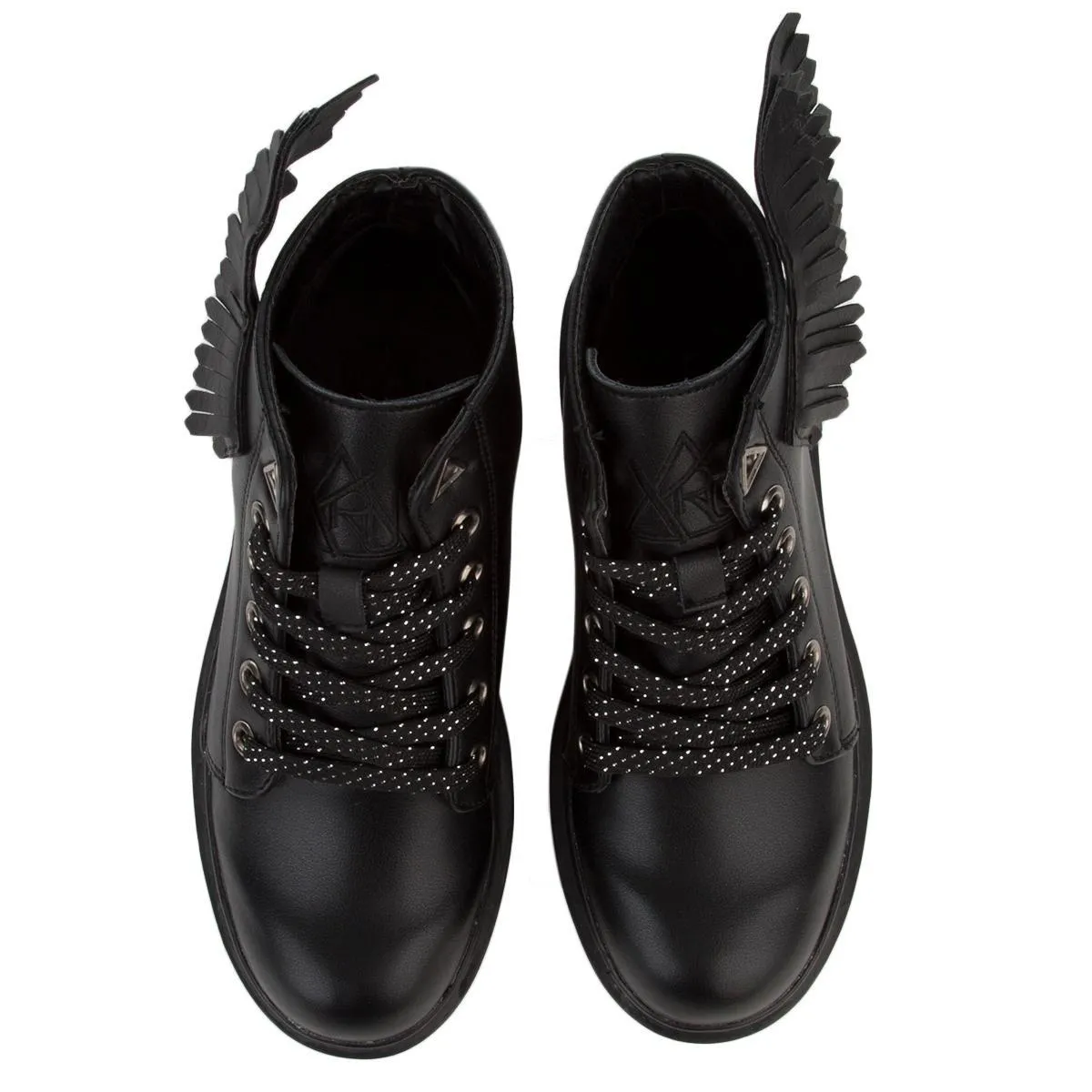 YRU Wings Slayr Angyl Black Boots BLACK