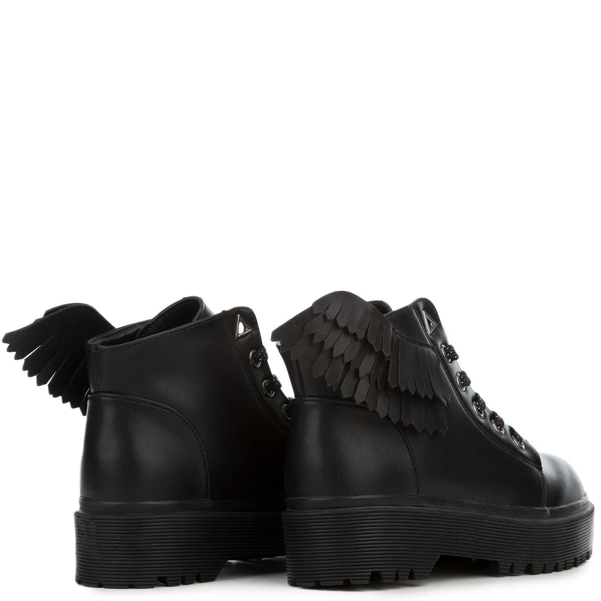 YRU Wings Slayr Angyl Black Boots BLACK