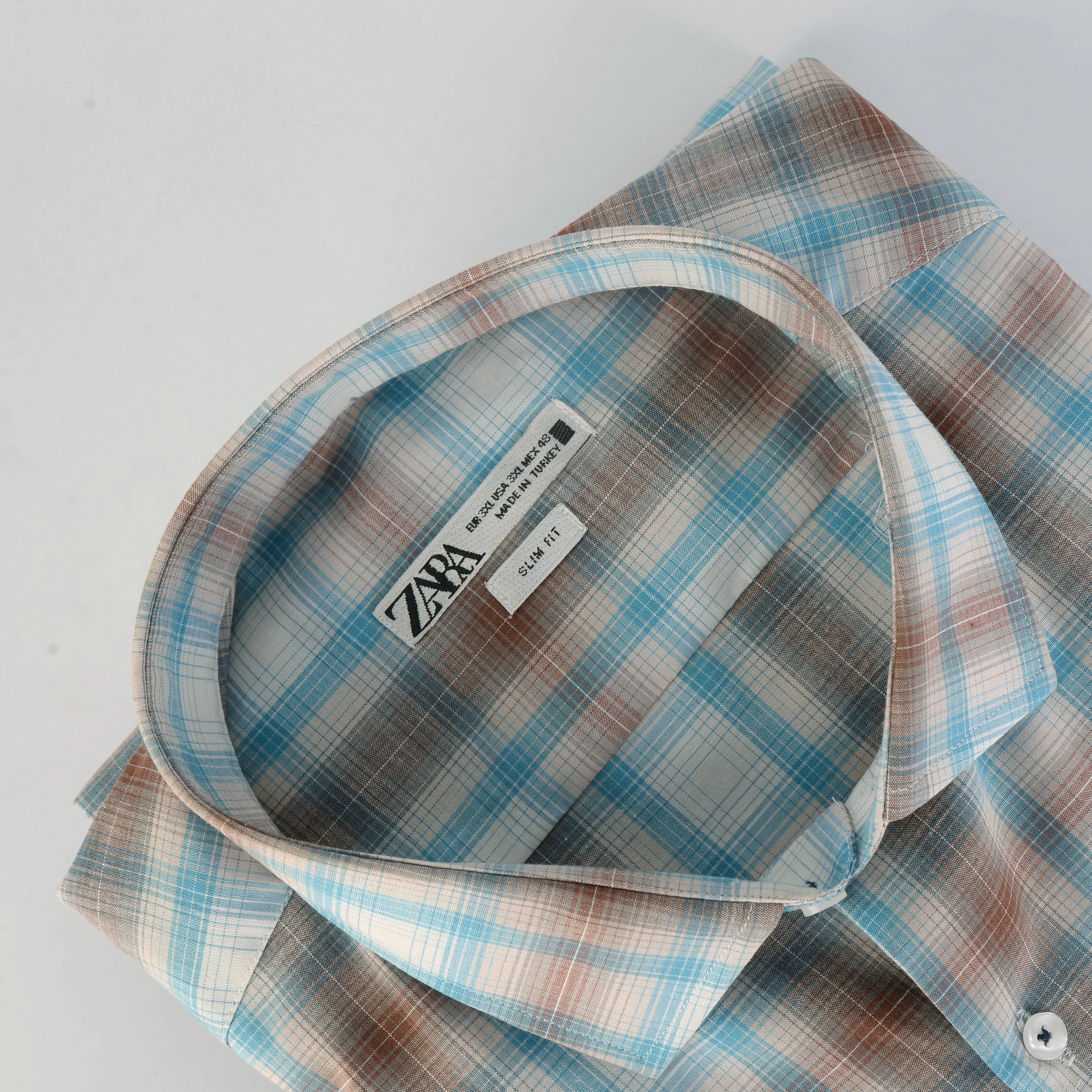 ZR Blue & Brown Checkered Shirt
