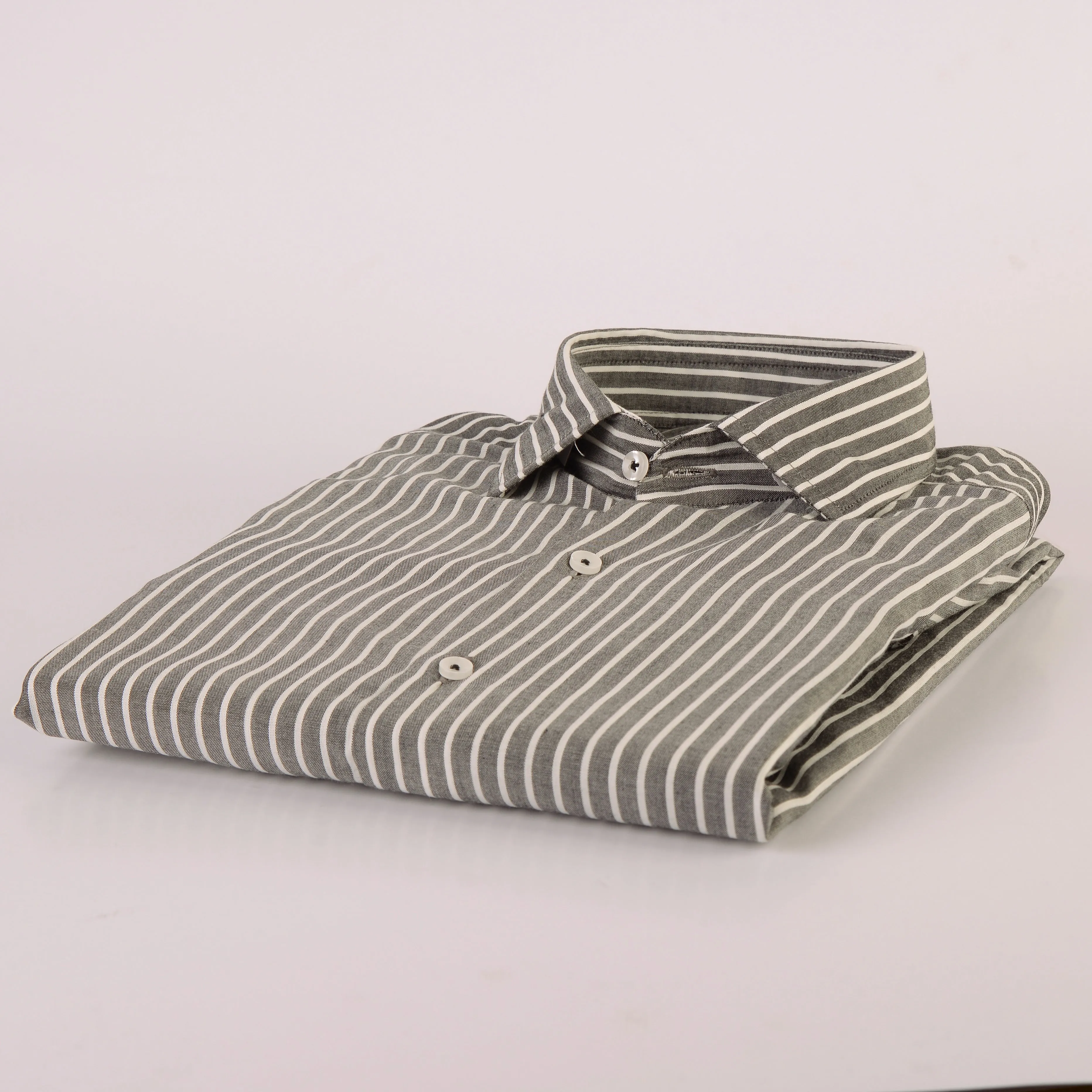 ZR Grey Faded Narrow Stripes Shirt