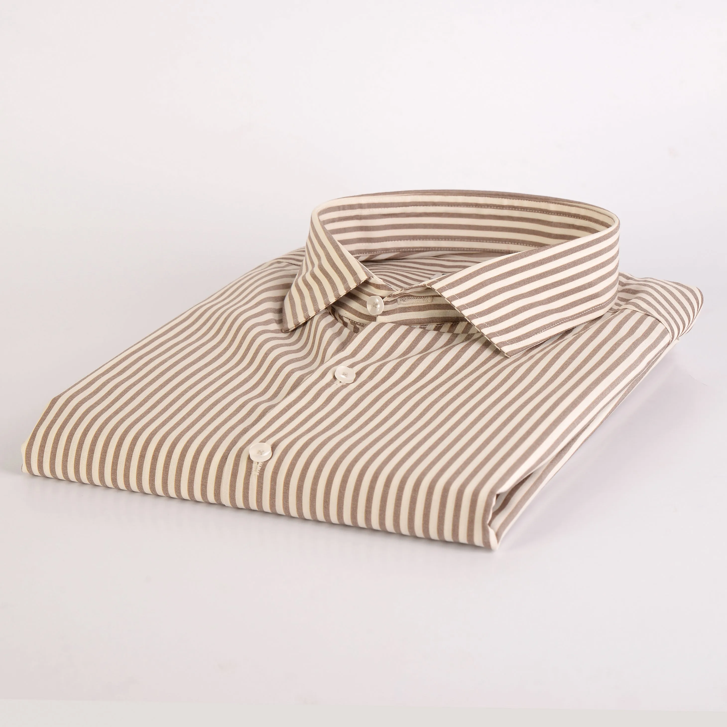 ZR White & Brown Stripes Shirt