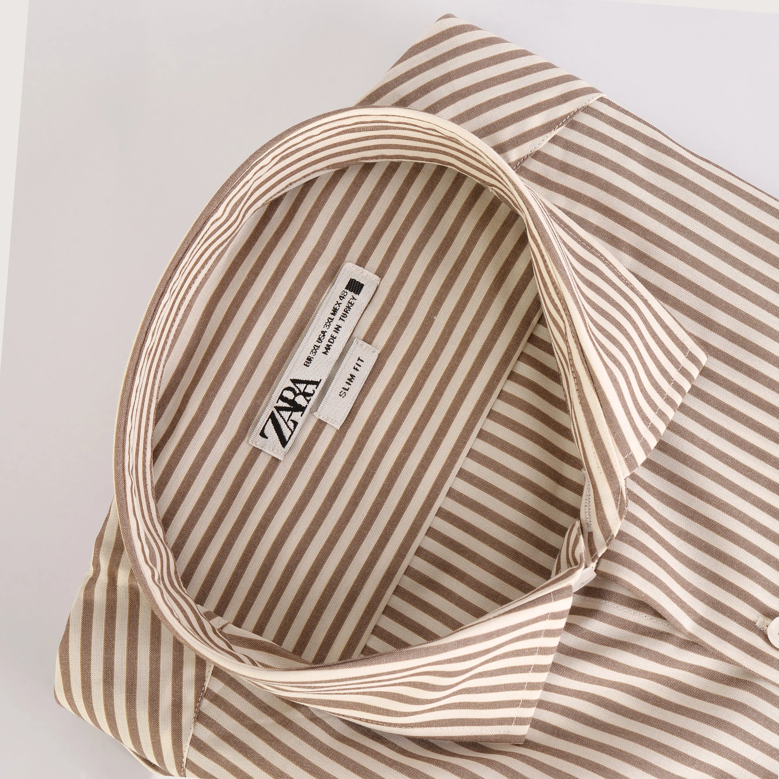 ZR White & Brown Stripes Shirt